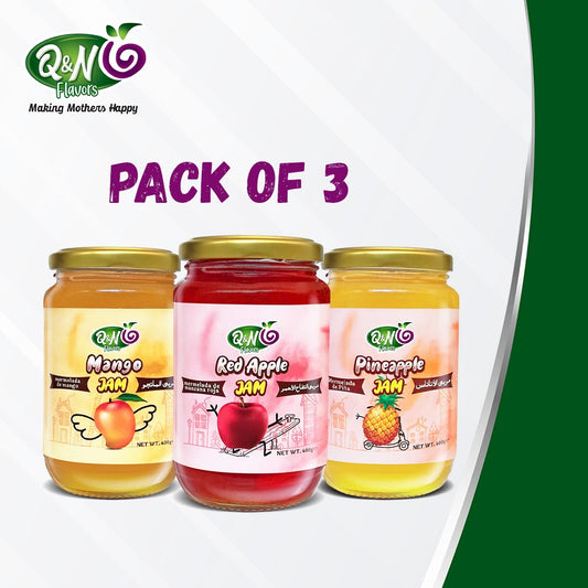 Q&N FLAVORS MANGO JAM / RED APPLE JAM / PINEAPPLE JAM 400GM