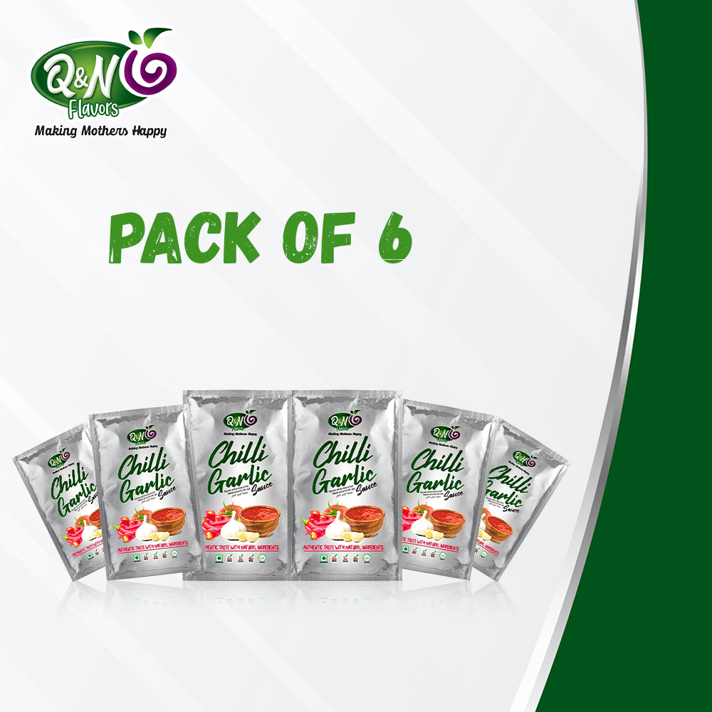 Q&N FLAVORS CHILLI GARLIC SACHET 30GM (PACK OF 6)