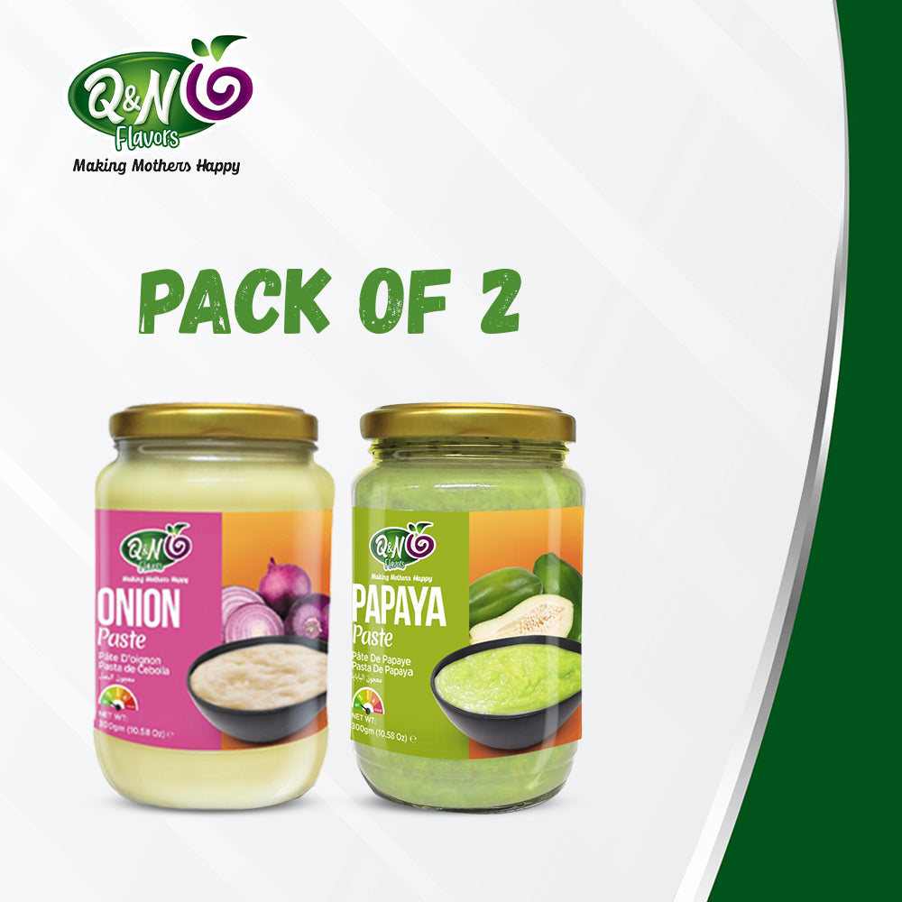 Q&N FLAVORS ONION PASTE / PAPAYA PASTE 300GM