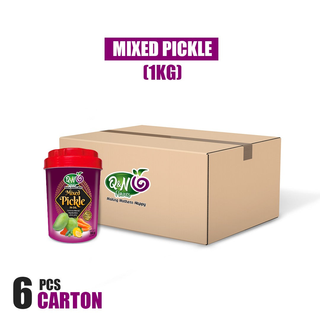 Q&N FLAVORS MIX PICKLE 1KG (6 Pcs Carton)