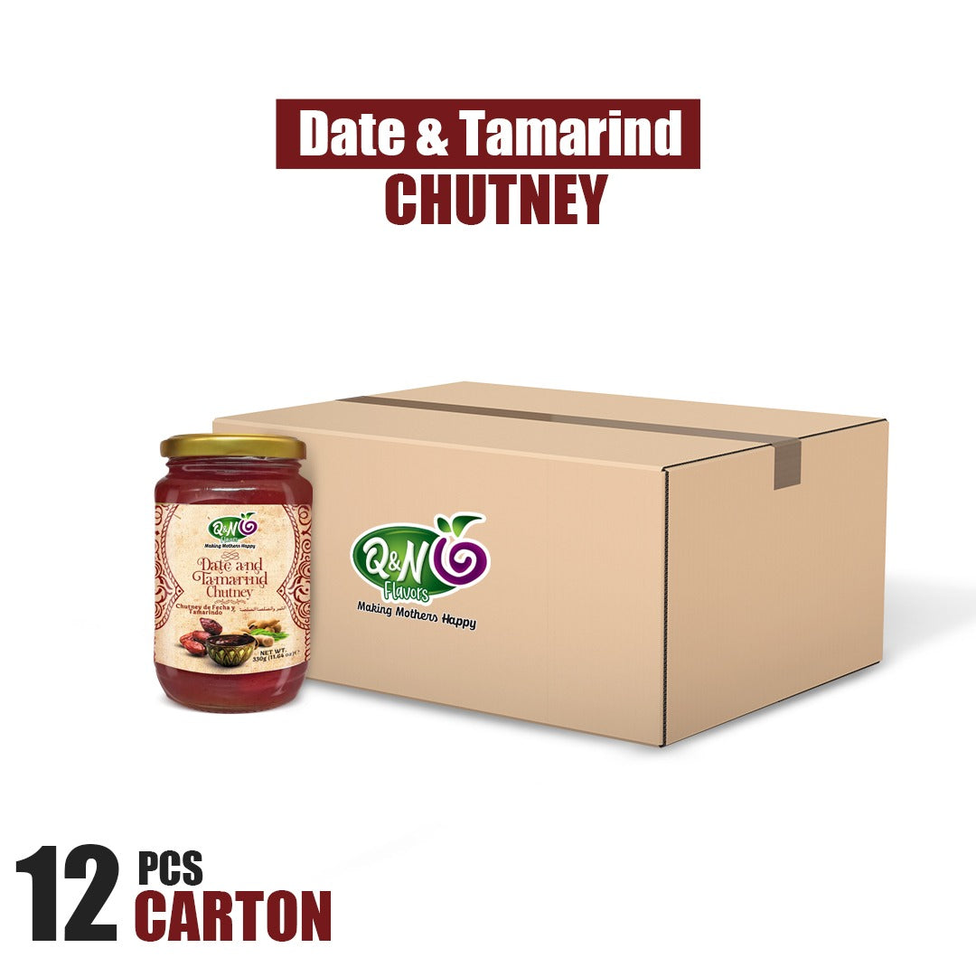Q&N FLAVORS DATE & TAMARIND CHUTNEY 330GM (12Pcs Carton)