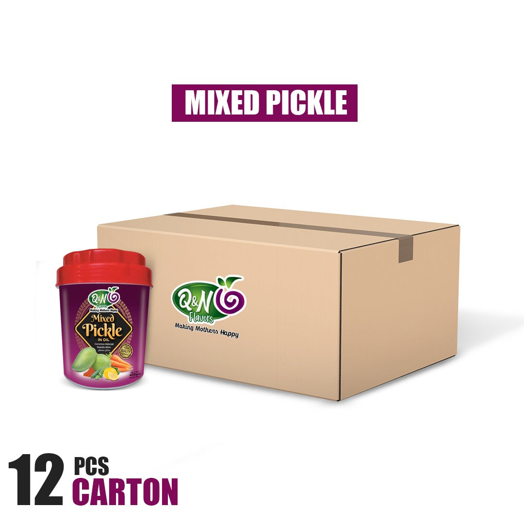 Q&N FLAVORS MIX PICKLE 400GM (12Pcs Carton)