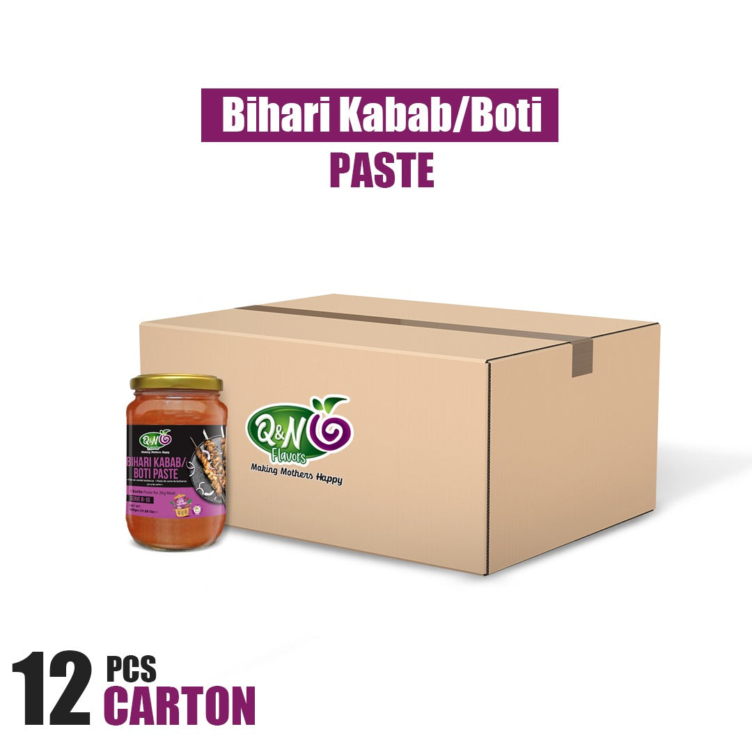 Q&N FLAVORS BIHARI KABAB/BOTI PASTE 320GM (12pcs Carton)