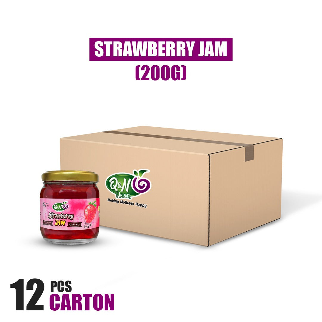 Q&N FLAVORS STRAWBERRY JAM 200GM (12Pcs Carton)