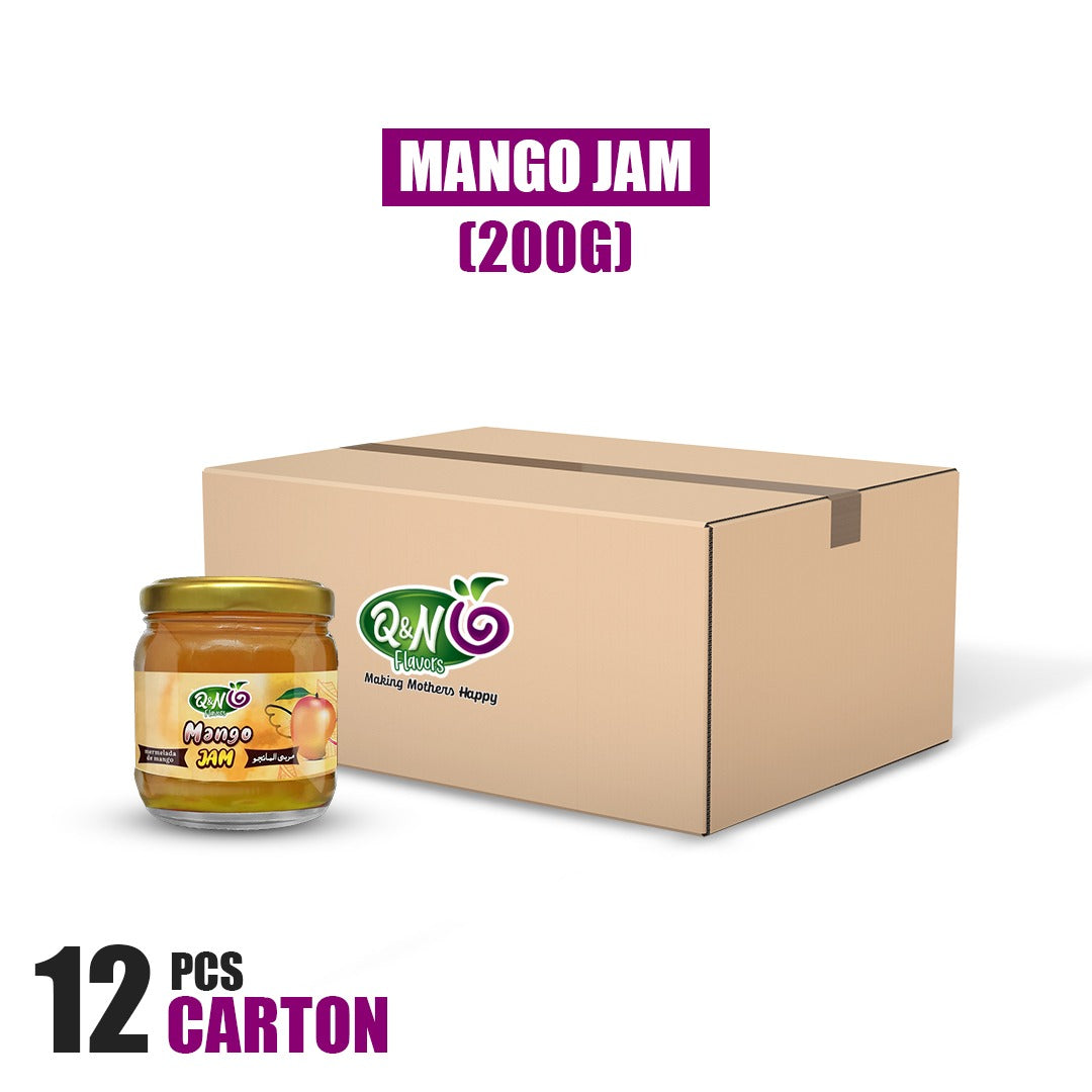 Q&N FLAVORS MANGO JAM 200GM (12Pcs Carton)