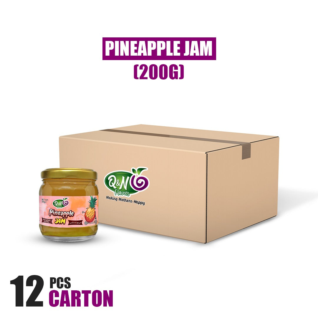 Q&N FLAVORS PINEAPPLE JAM 200GM (12Pcs Carton)