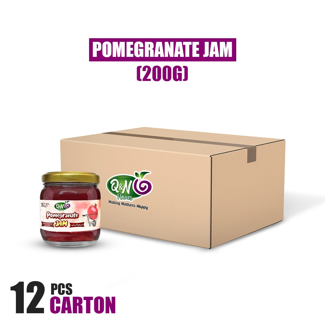 Q&N FLAVORS POMEGRANATE JAM 200GM (12Pcs Carton)