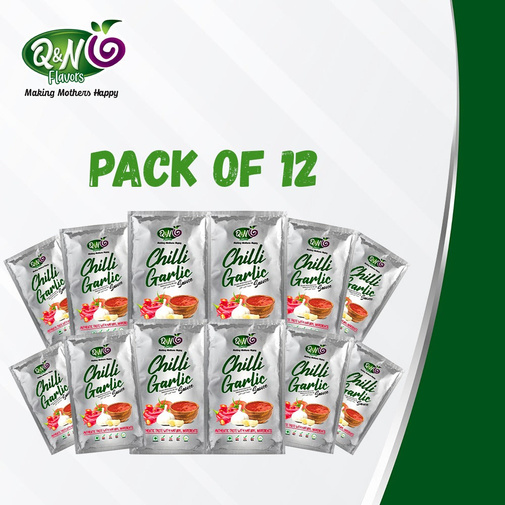 Q&N FLAVORS CHILLI GARLIC SACHET 30GM (PACK OF 12)