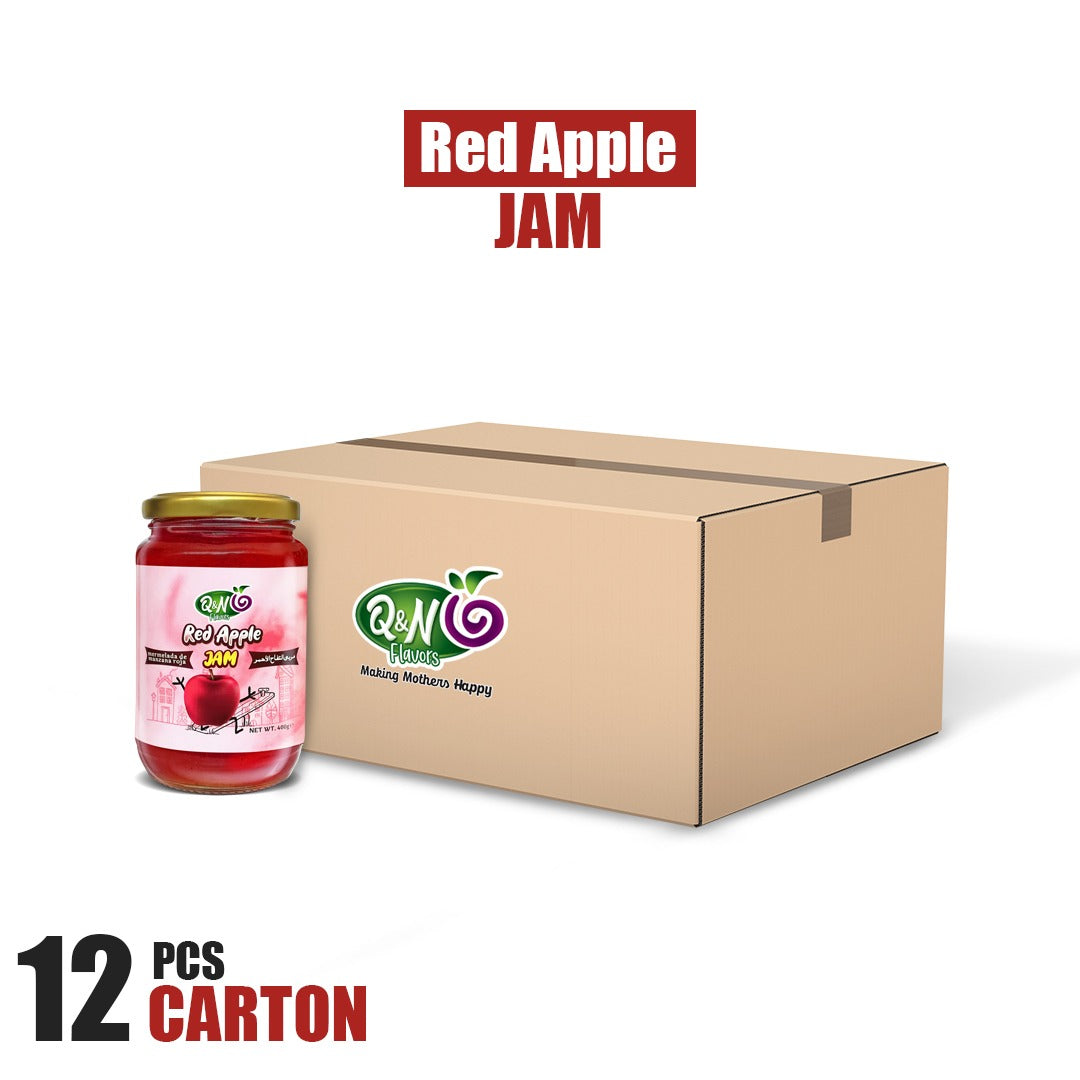 Q&N FLAVORS RED APPLE JAM 400GM (12Pcs Carton)