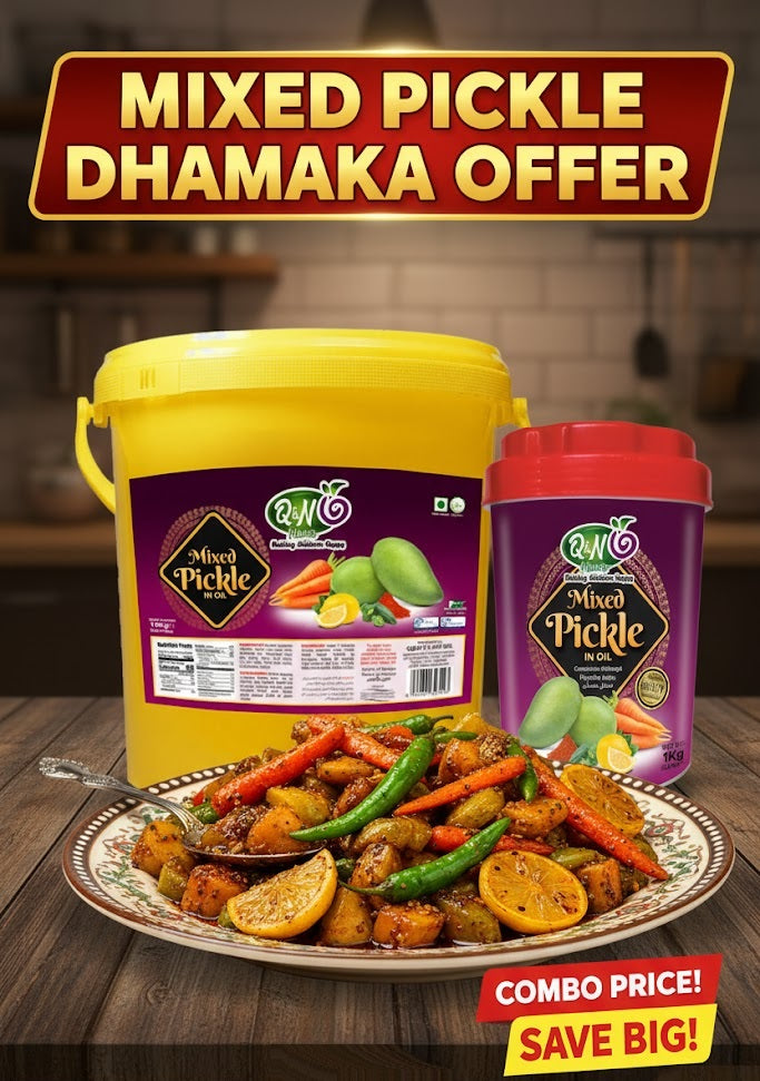 Mixed Pickle Dhamaka Wholesale Offer 10 Kg bucket with 1 kg bucket