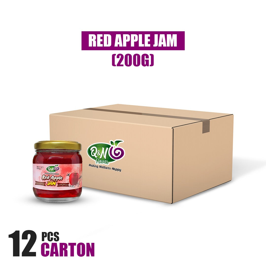 Q&N FLAVORS RED APPLE JAM 200GM (12Pcs Carton)