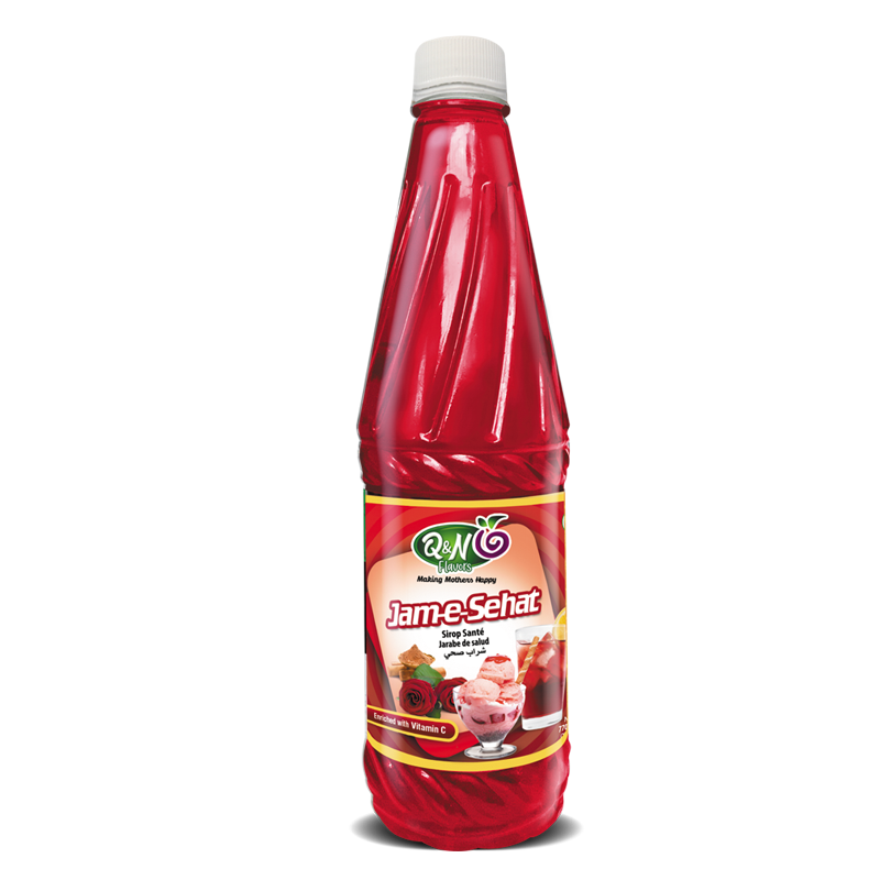 Q&N FLAVORS JAM-E-SEHAT 770ML (RED SYRUP)