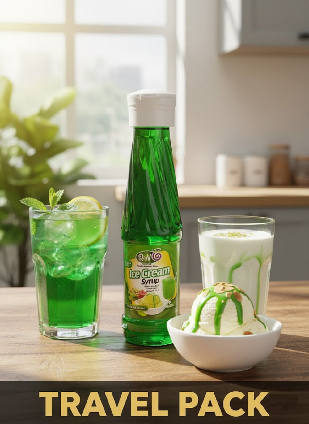 Q&N Flavors Ice Cream Syrup On-the-Go Travel 120ml Pet Bottle