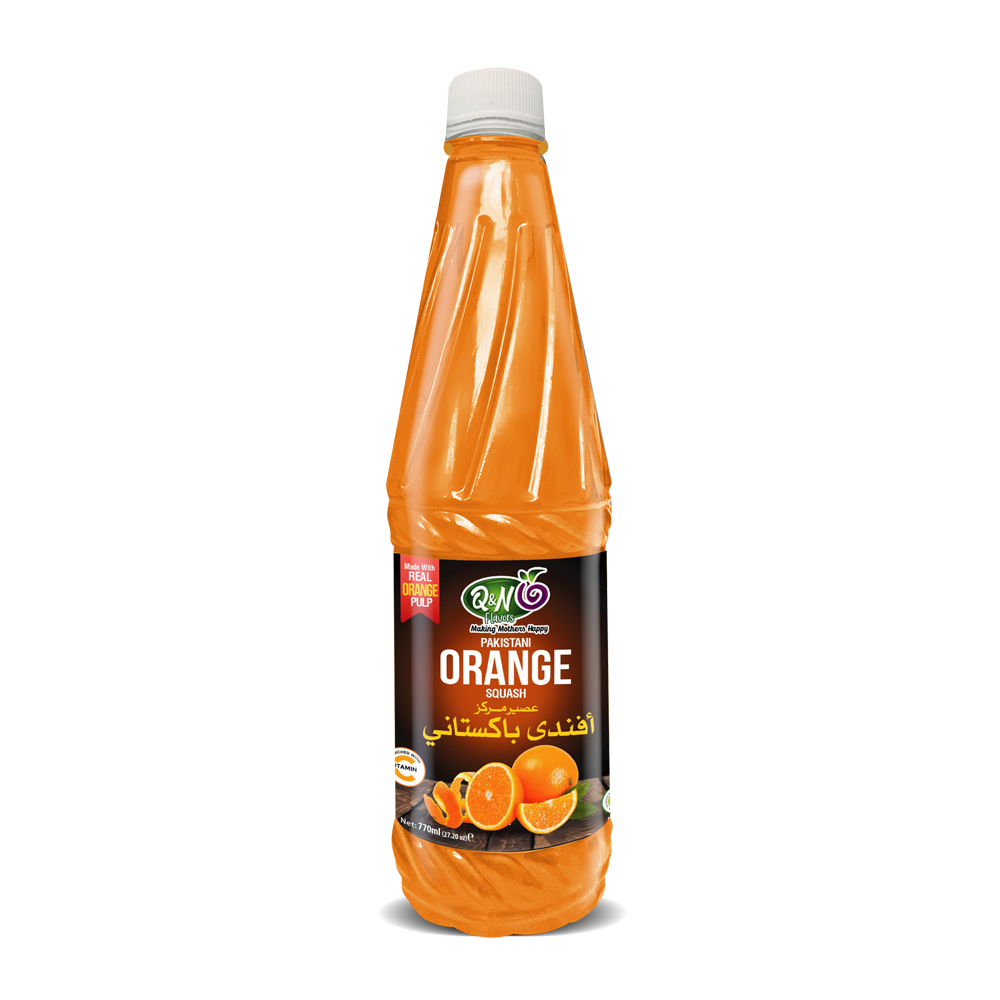 Q&N FLAVORS ORANGE SQUASH 770ML