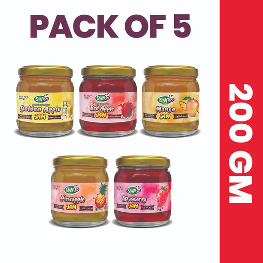 Q&N Flavors Pack of 5 Tropical Fruits Jam