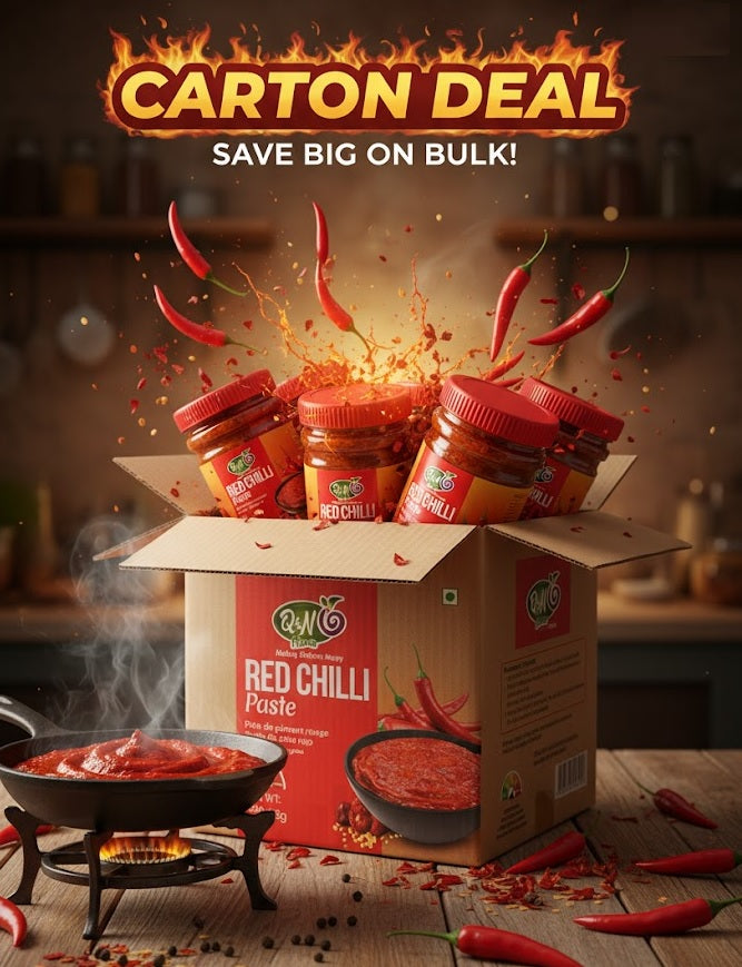 Q&N FLAVORS RED CHILLI PASTE 340GM (12Pcs Carton)