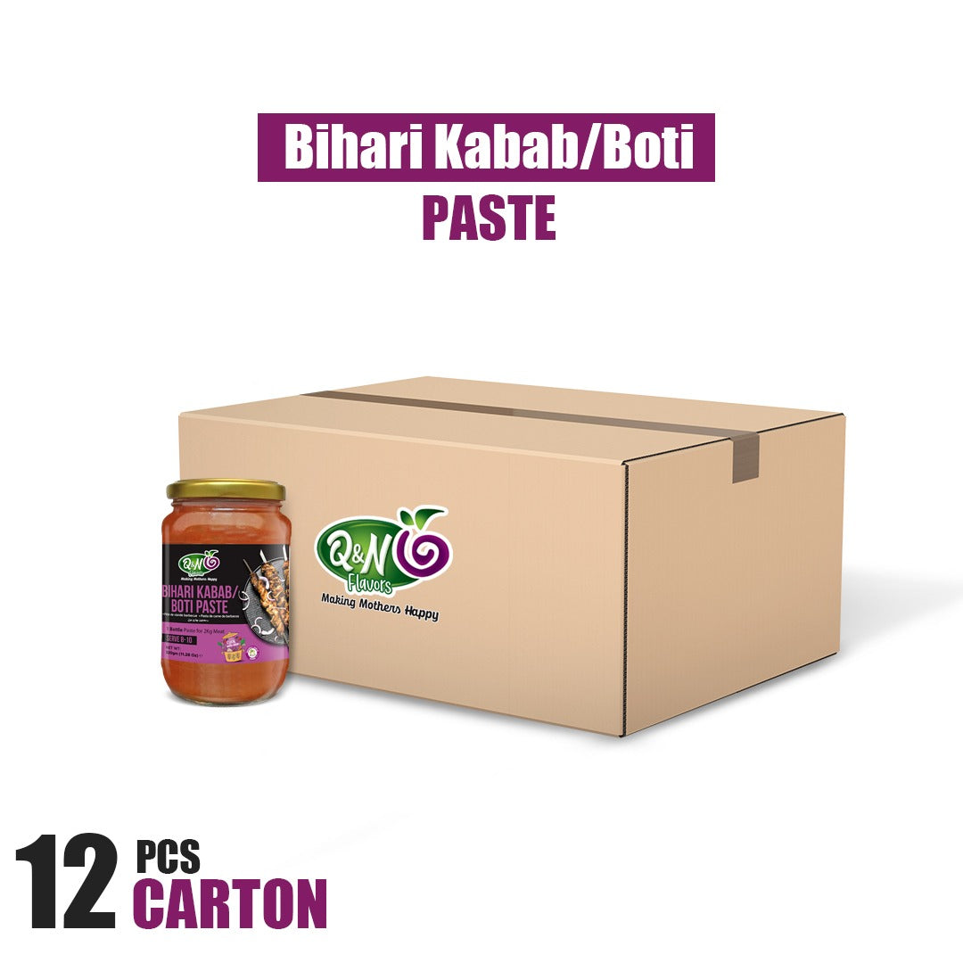 Q&N FLAVORS Bihari Kabab/ Boti Paste 320GM (12pcs Carton)
