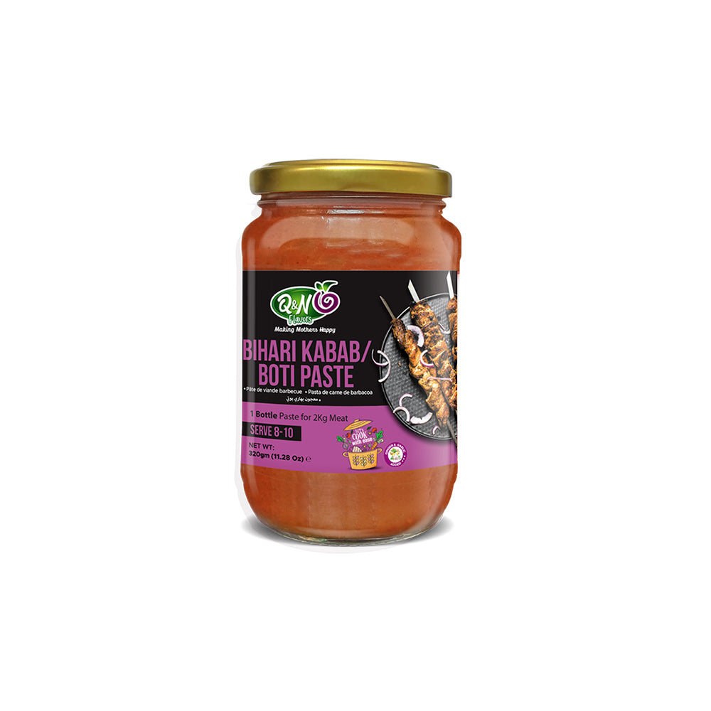 Q&N Flavors Bihari Kabab Paste – 320g | Spicy BBQ Marinade