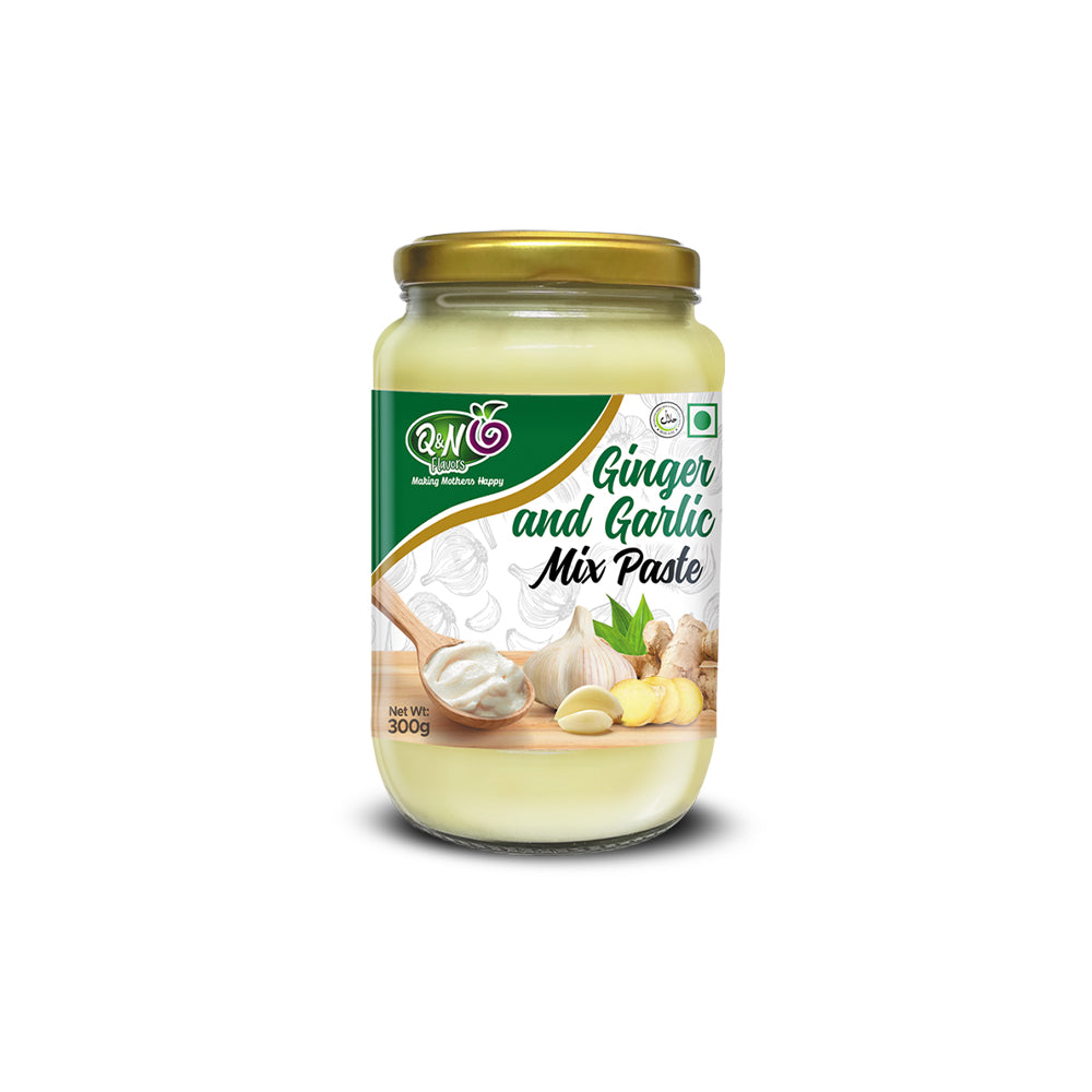 Q&N Flavors Ginger Garlic Paste – 300g | Fresh & Aromatic Cooking Paste