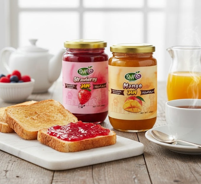 Q&N Flavors Strawberry Jam and Mango Jam - 400gm